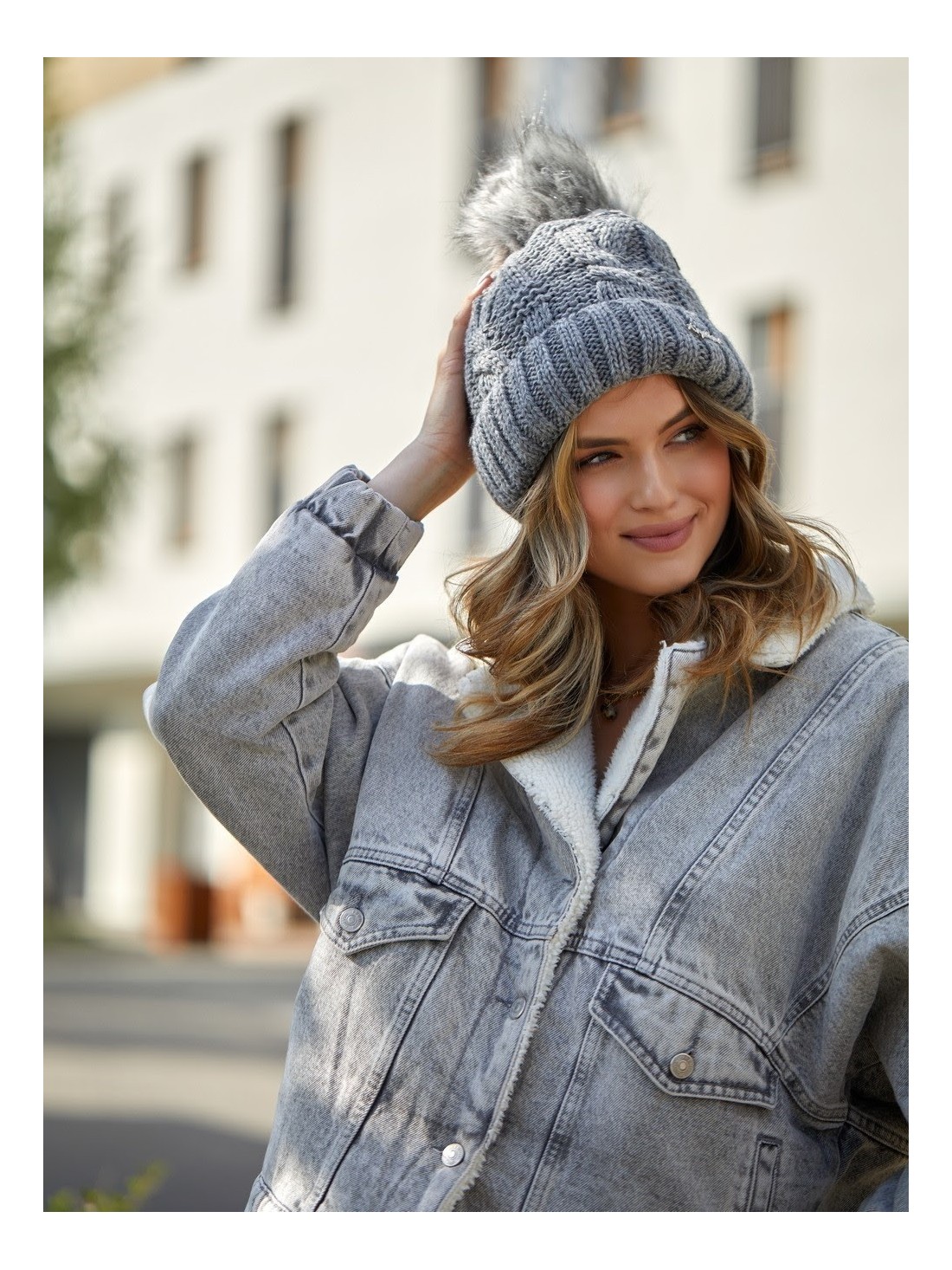 Dark gray winter hat C12 - Online store - Boutique